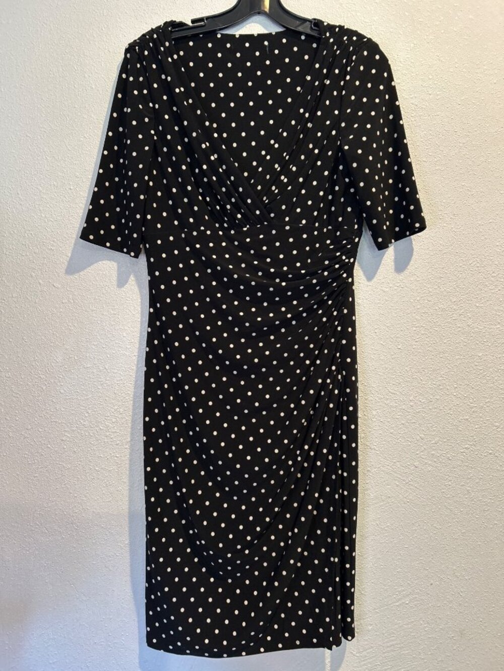 RALPH LAUREN Polka Dot Dress Pin Up Stretch